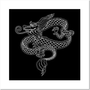 Dragon Design Merch Black Style Posters and Art